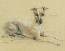 Mabel Gear (1898-1987) 'Misty' pastel on paper, signed and dated 1964 lower left 27cm x 33cm