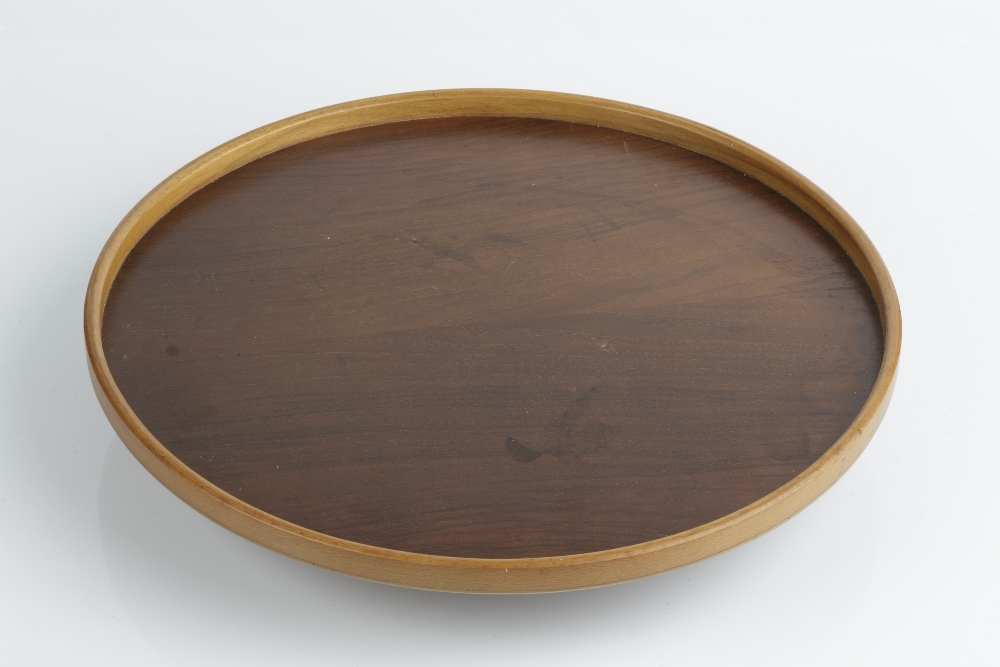 In the manner of Alvar Aalto (1898-1976) Lazy Susan, walnut 40.5cm across - Image 2 of 3