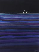 Nicola Dixon (British, Contemporary) 'Out of the night' watercolour, signed lower right 36cm x