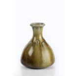 John Jelfs (b.1946) Stoneware vase green and brown glaze, impressed seal mark to base 19cm high