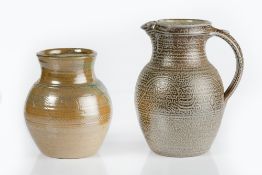 Ray Finch (1914-2012) for Winchcombe Pottery jug, salt glazed with combed decoration, impressed seal