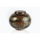 Ken Southall (20th Century) ginger jar, celadon and iron oxide, seal mark to the base 17cm high
