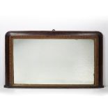 Rosewood over mantel mirror Victorian, with Tunbridge ware style border, 53cm x 87.5cm Provenance: