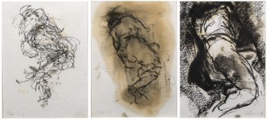 Chris Spring (b. 1951) Three abstract studies 'Untitled' mixed media, unsigned, each measures 17cm x