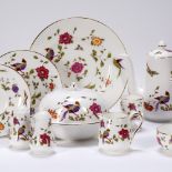 Crown Staffordshire breakfast set 'Birds of Paradise', including coffee pot, plates, cruet set