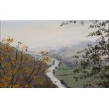 Valarie Chilton (Contemporary, British) 'The winding Wye, Symonds Yat' oil on panel, signed lower