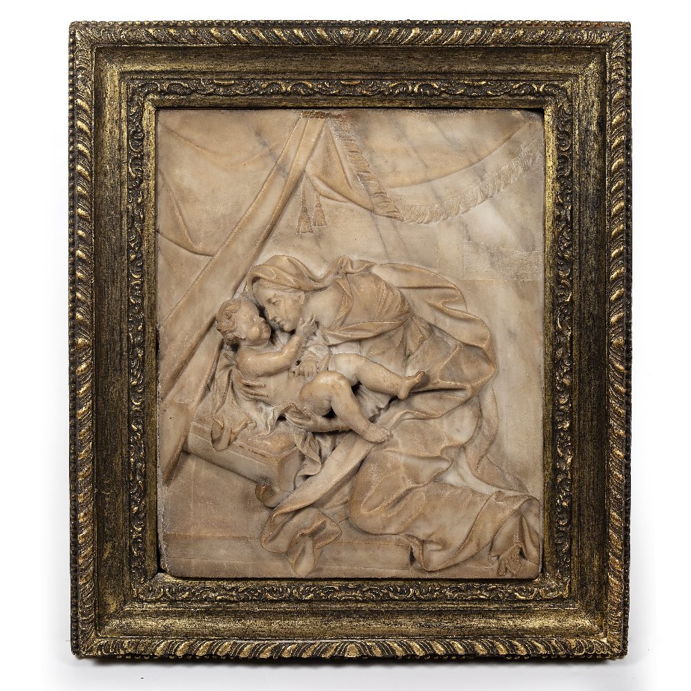 Circle of Pierre Étienne Monnot (1657-1733) 17th/18th Century, carved alabaster relief of the - Image 2 of 13