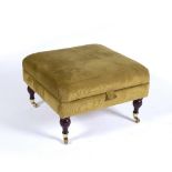 Contemporary upholstered footstool with square lift-up top, 65cm square, 44cm high Provenance: