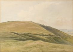 John Walker Cowfold, watercolour, signed, 25cm x 36cm, and two watercolour studies by Stewart T