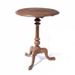 Mahogany tip-up tripod table 19th Century, 56cm diameter Provenance: Long Court, Randwick, Glos