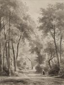 Henri Marcette (1824-1890) 'Brussels' watercolour, signed and dated indistinctly lower right, 16cm x