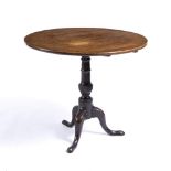 Mahogany tip-up circular occasional table 19th Century, 77cm diameter Provenance: Long Court,
