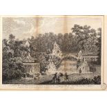 After J Smith 18th Century engraving of 'A view of the New Waterworks at Belton in Lincolnshire'
