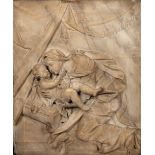 Circle of Pierre Étienne Monnot (1657-1733) 17th/18th Century, carved alabaster relief of the