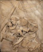 Circle of Pierre Étienne Monnot (1657-1733) 17th/18th Century, carved alabaster relief of the