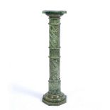 Alabaster column with spiral reeded decoration, 97cm high Provenance: Long Court, Randwick, Glos