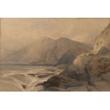 After David Roberts and L Haghe Lithograph, 'Ras el Abiad coast of Syria, April 26th 1839',