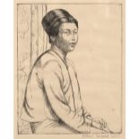 Ethel Moore (XX) 'Untitled' engraving, signed and dated 1937 in pencil, 17cm x 14cm