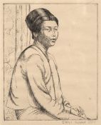 Ethel Moore (XX) 'Untitled' engraving, signed and dated 1937 in pencil, 17cm x 14cm