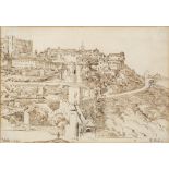 George Adophus Storey (1834-1919) Toledo 1863, pen and ink sketch,inscribed and dated, signed