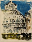 A. D (20th Century School) Titled under frame, mixed media, signed and dated 61 lower left, 34cm x