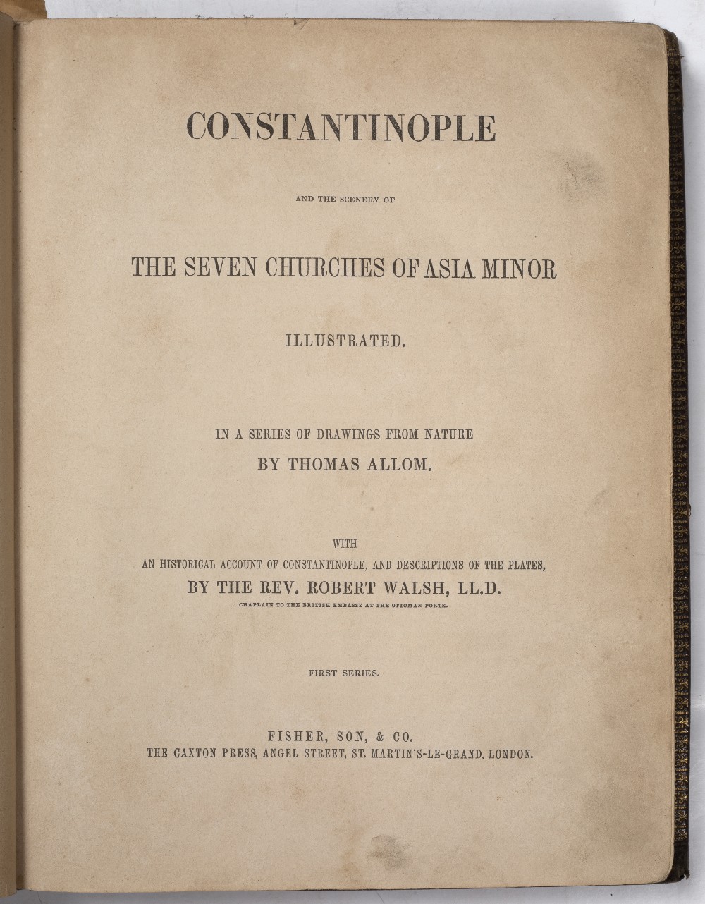 Book Walsh, Rev. Robert, Constantinople and the scenery of the seven churches of Asia Minor, - Image 2 of 5