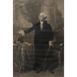 After Gilbert Stuart Engraving of George Washington, 19th Century by O Pelton, known as the