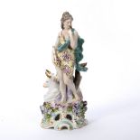 French porcelain model of 'Europa and the Bull' Samson, on a shell and pieced base, modelled in