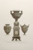 After Giovanni Battista Piranesi Set of eight engravings, with later hand coloured decoration,