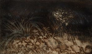 Richard Bawden (b.1936) 'Song Thrush' etching, artist proof, signed in pencil lower right, 20cm x