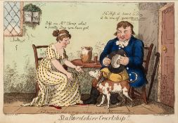 After George Cruikshank (1792-1878) Staffordshire Courtship, etching , published by Thomas Tegg 22.