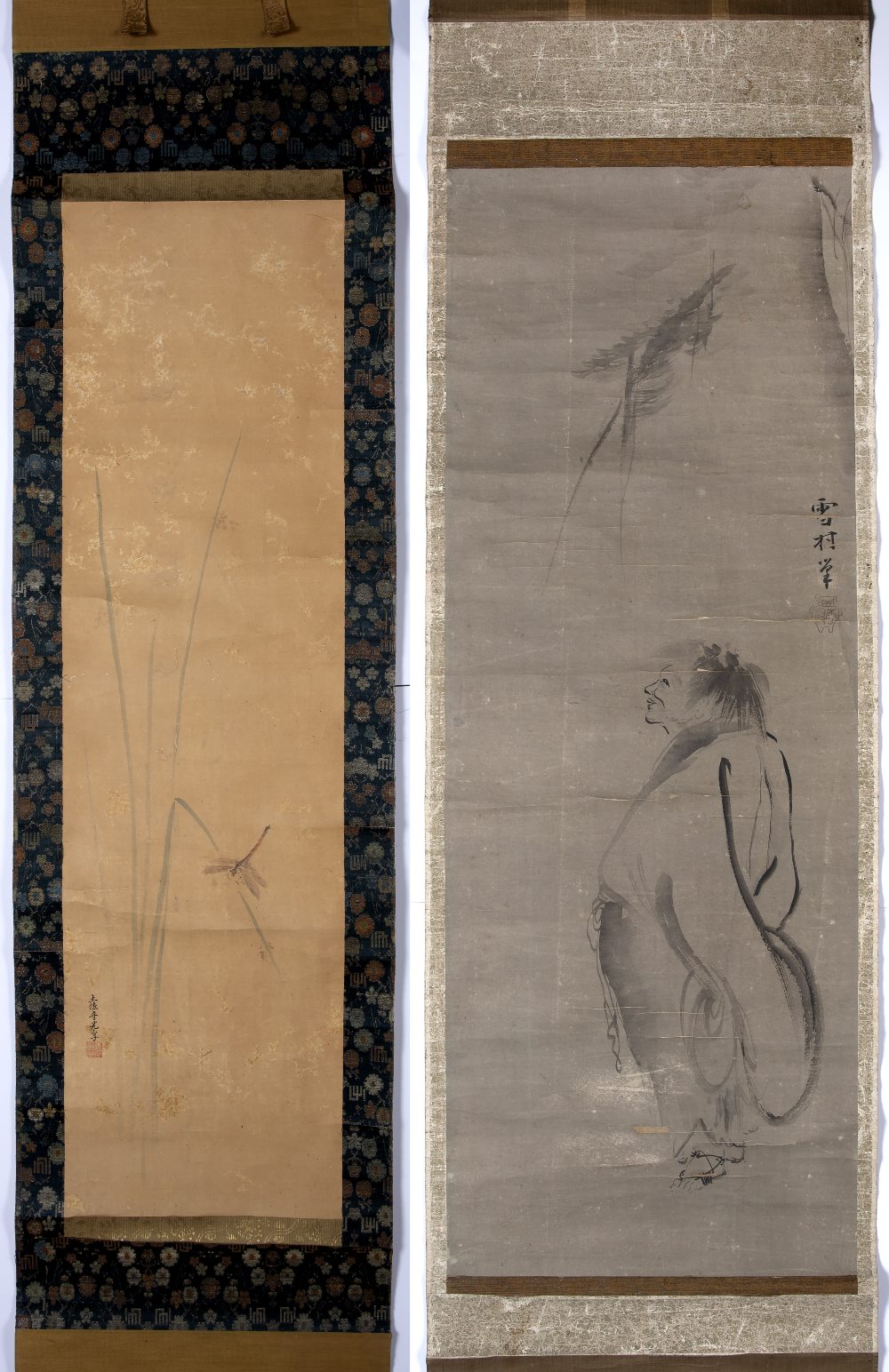Two scroll paintings Japanese, probably Edo period