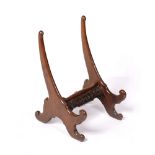 Large carved wood charger stand Chinese 53cm high x 32cm across.