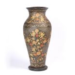 Kashmiri baluster vase Indian, circa 1900 painted with foliate designs, 45cm high