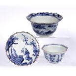 Three pieces of blue and white porcelain Japanese, Edo period (late 17th Century) comprising of a
