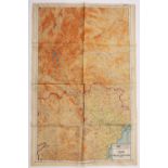 M19 44M Double sided Escape and Evade WWII silk map of part of China and French Indo China 94cm x