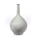 White porcelain bottle vase Korean, Joseon period (18th/19th Century) globular body with a tall neck