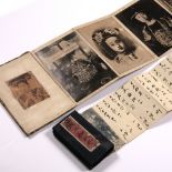 Eight panel souvenir concertina photo album Chinese, circa 1900 of Cixi (Dowager Empress) and