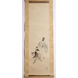 Yamakawa Eiga (1878-1947) 'Untitled' watercolour on paper (scroll) panel measures 115cm x 33cm,