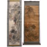 Three hanging scroll paintings Chinese