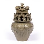 Yueyao funerary jar Chinese, Western Jin dynasty (3rd Century) 28.5cm high