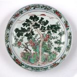 Famille verte charger Chinese, Kangxi period (1662-1722) the deep charger decorated to the centre