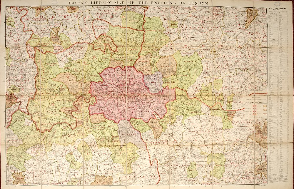 ORDNANCE SURVEY OFFICE, Colonel, Sir H James, Superintendent 1861, Environs of London Superficial - Image 3 of 5