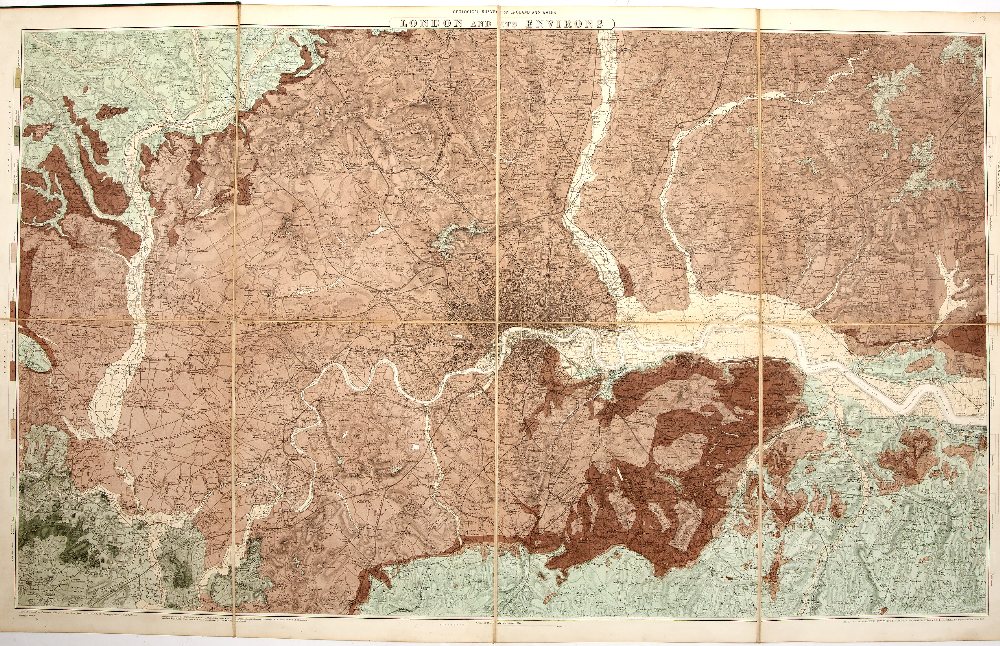 ORDNANCE SURVEY OFFICE, Colonel, Sir H James, Superintendent 1861, Environs of London Superficial - Image 5 of 5