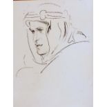 AFTER AUGUSTUS JOHN Head study, Lawrence of Arabia, lithograph, 34 x 29cm