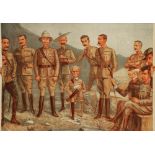 AFTER SIR LESLIE WARD 'A General Group', chromo-lithograph for Vanity Fair, 32 x 47cm
