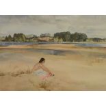 AFTER SIR WILLIAM RUSSELL FLINT Anne Marie by the Loire, print in colours, pencil signed by the