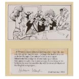 WILLIAM RUSHTON (1937-1996) Princess Anne and the Olympic Committee, signed with initial, pen and