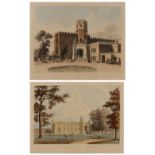 ACKERMANN'S HISTORY OF RUGBY SCHOOL 'The Head Master's House', 'Great School Room of Rugby', 'View