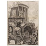 GIOVANNI BATTISTA PIRANESI 'Altra Veduta del Tempio della Sibilla in Tivoli', etching, 61.5 x 44cm